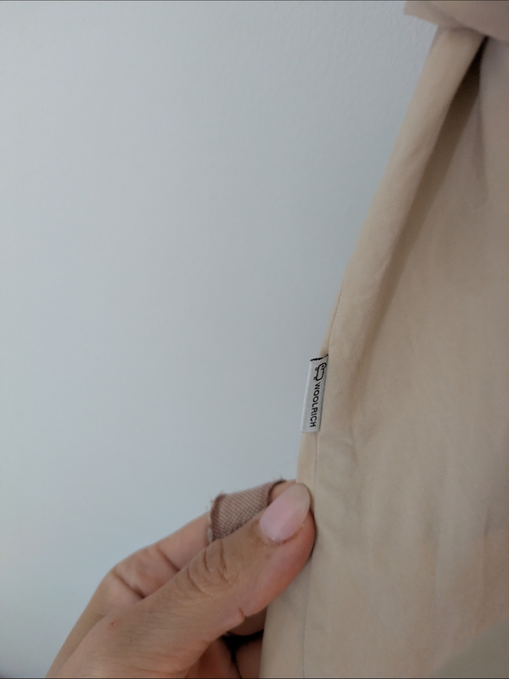 Woolrich Neutral Beige Maxi Shirt Dress with Tie Waist - Picture 3 of 6